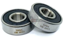 2 x 608-2RS Ball Bearing 22mm x 8mm x 7mm 608RS NEW  Free SAME DAY Shipping !!!