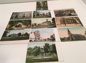 EARLY POSTCARD LOT OF 11 FAIRFIELD, MAINE SCENES DIV/UNDIV/BACK POSTD/UNPOSTD 