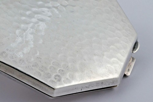 Dose 835 Silber Puder mit Spiegel + Schwamm Hammerschlag 75gr.  1299 - Bild 1 von 10