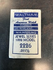 Waltham Factory Mainspring for 6/0s Jewel  '42 Series No. 2226 - Steel