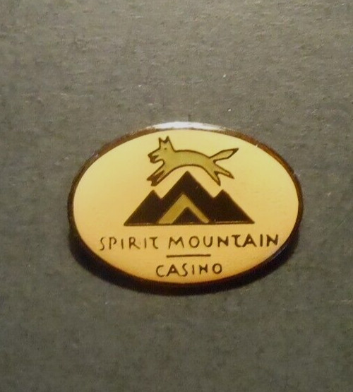CASINO COLLECTIBLE PIN / PINBACK "SPIRT MOUNTAIN CASINO" GRAND RONDE, OR. used