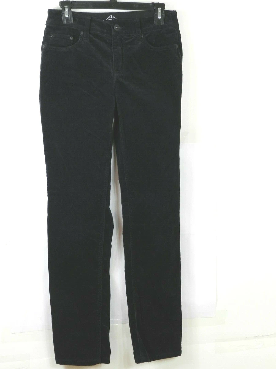 St. John s Bay Straight Leg Corduroy Pants Womens Size 4 Black