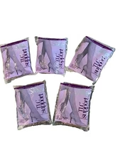 Silkies TLC Support Pantyhose 020501 Women's Size Queen Nude Sandel Foot 5 Pair-