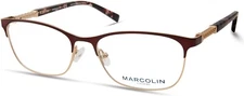 Marcolin Eyewear MA5022 049 Brown Metal Optical Eyeglasses Frame 54-17-140 MA RX