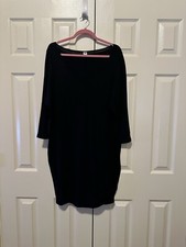 Old Navy size L black sweater dress long sleeves comfort