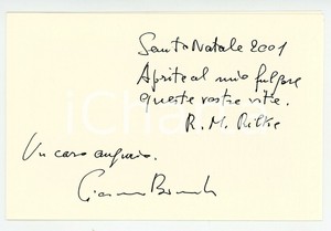01 Sesto San Giovanni On Giovanni Bianchi Biglietto Auguri Autografo Ebay