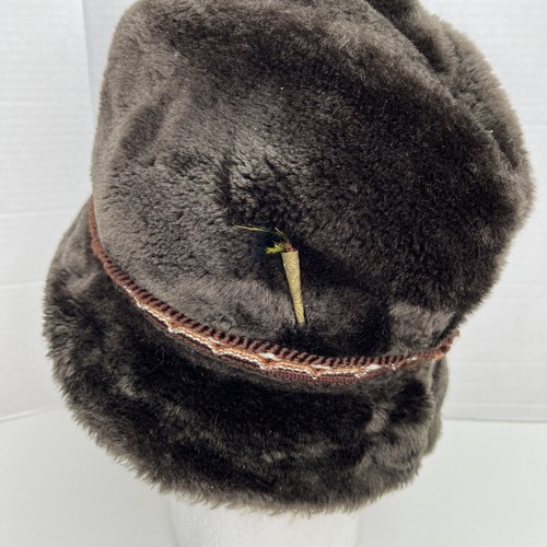 United Hatters Cap & Millinery Workers Union Faux Fur Hat Size Large Vintage - Picture 2 of 10