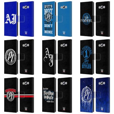 OFFIZIELLE WWE AJ STYLES BRIEFTASCHE HÜLLE HUELLE AUS LEDER FÜR SAMSUNG HANDYS 3