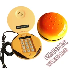 Novelty Juno Hamburger Telephone Imitation Landline Home Wired Phones Best Gift