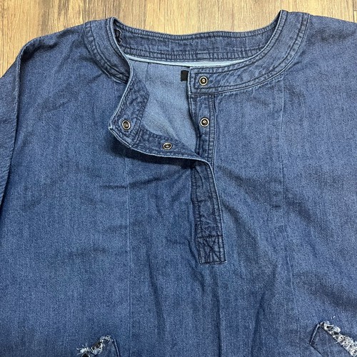 Urban Outfitters BDG Chambray Denim Popover Short Sleeves Shirt Dress Size S - 第 5/10 張圖片