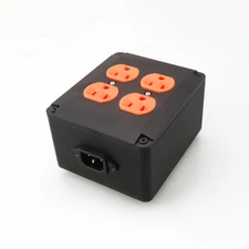 HIFI Audio US AC Power Cable Supply Filter Socket 4 outlet aluminum Box Chassis