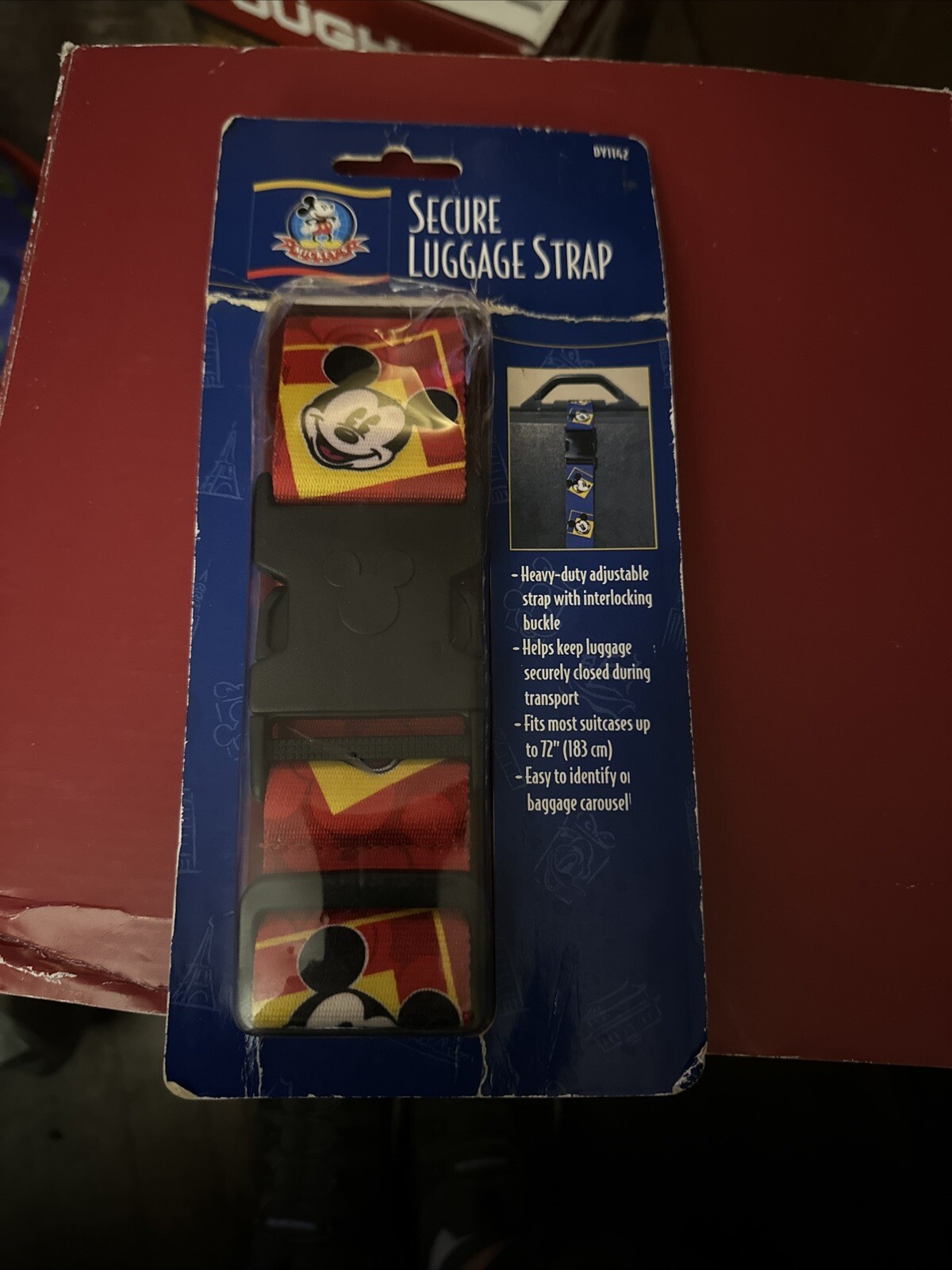 Disney Mickey Mouse Secure Luggage Strap Adjustable With Interlocking Buckle New