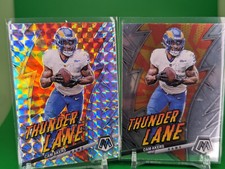 Cam Akers 2 Card 2023 Panini Mosaic Thunder Lane Base + SP Mosaic Silver Prizm