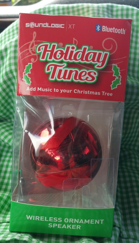 Holiday Tunes Sound Logic XT Red Ornament Ball Bluetooth Wireless Speaker New