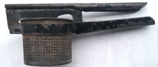Vintage Black Steel Handled Potato Ricer Mash...