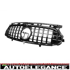 Panamericana Kühlergrill Für Mercedes GLA H247 AMG Linie Schwarz Glänzend