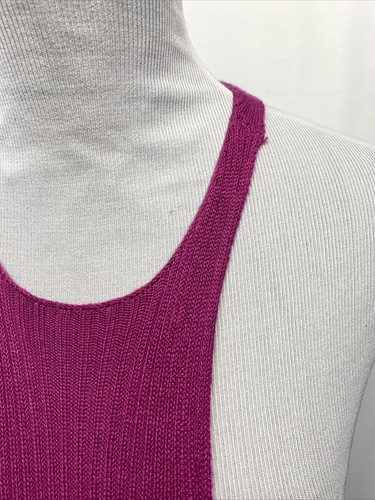 Intimately Free People Women’s Medium Magenta Knit Halter Ribbed Crop Top - Picture 3 of 13