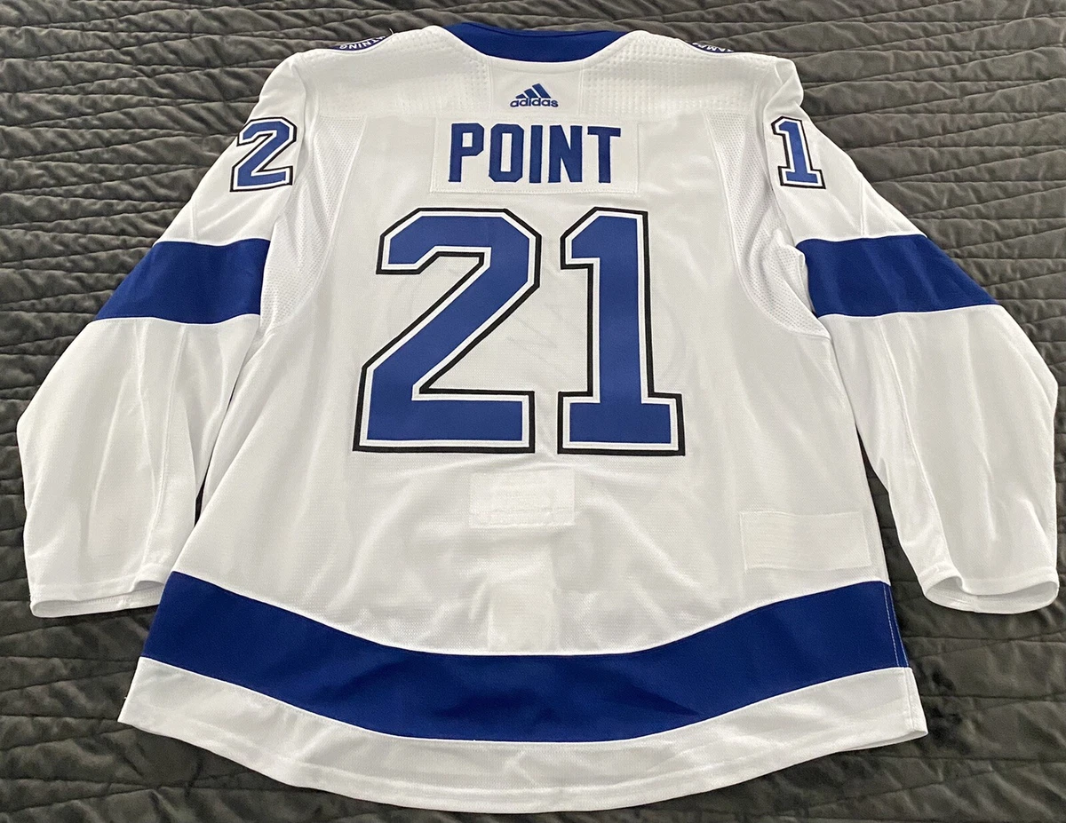 TAMPA BAY LIGHTNING BRAYDEN POINT GAME USED JERSEY 2019 2020 GLOBAL SERIES