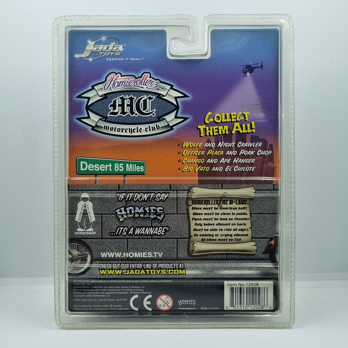 JADA TOYS HOMIE ROLLERZ MC MOTORCYCLE CLUB BIG VATO and EL CHILOTE