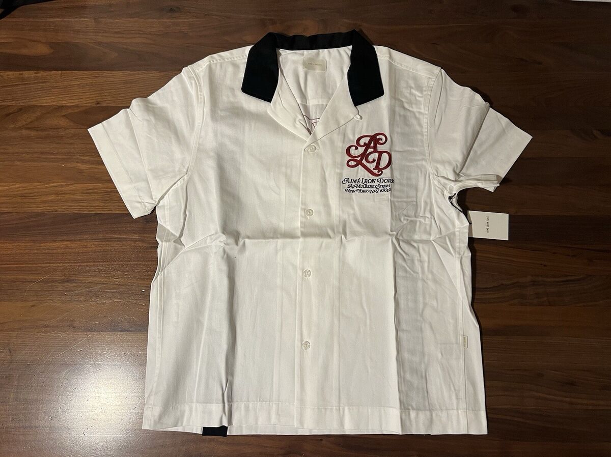 Aime Leon Dore ALD Monogram Bowling Shirt Bright White Aime Leon Dore ALD Monogram Bowling Shirt Bright White