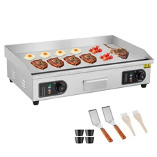 30" Commercial Electric Griddle 2800 W Countertop Flat Top Grill AC120V