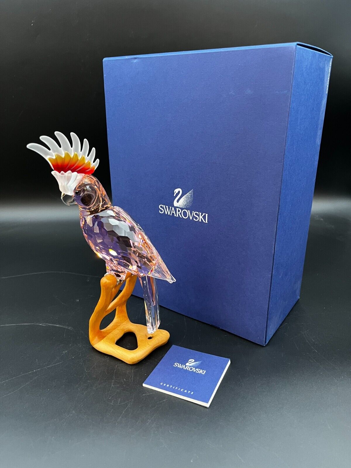 Swarovski Crystal: Paradise Birds Collection, Red Cockatoo Figurine w/ Box 