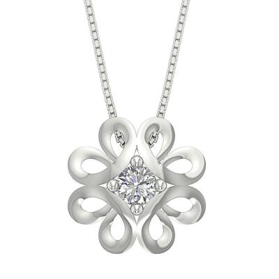☆専用ページ☆ Fashion Pendant Necklace SI1 G 0.55 Ct Round Cut Diamond 14K Rose