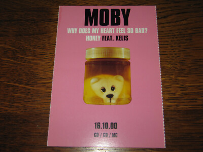 MOBY - WHY DOES MY HEART FEEL SO BAD - PROMO POSTCARD 