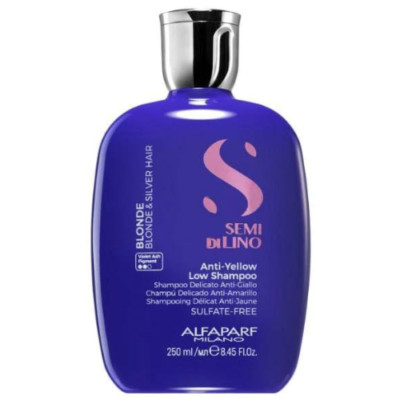 Alfaparf Semi Di Lino Anti-Yellow Low Shampoo 8.45 oz For Blonde & Silver Hair