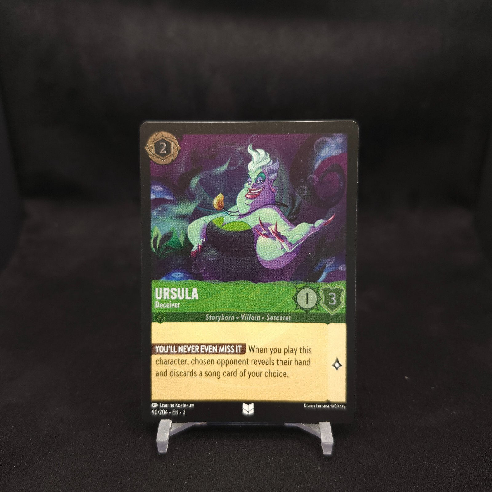 Ursula - Deceiver 90/204 Uncommon Cold Foil Into the Inklands Lorcana Mint NM
