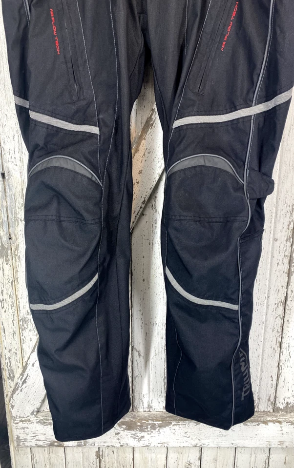 Pantalones de montar Triumph No Pads para hombre 38/48 negros de nailon Ripstop protectores motociclista Foto 3 de 4
