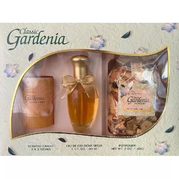 Dana Classic Gardenia Perfume and Candle Three Pieces Gift Set