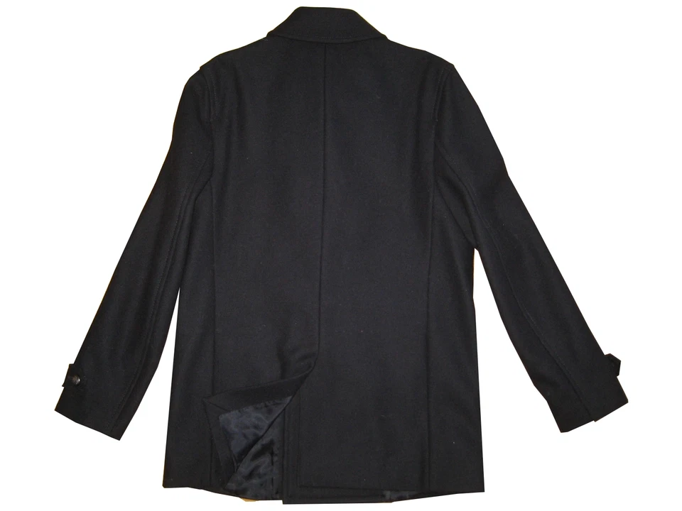 Express Men Wool Blend Military Coat Peacoat Sz M NWoT  Navy Blue - Image 2 of 4