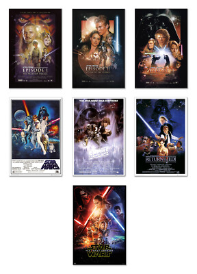 STAR WARS: EPISODE I-VII - 7 PIECE MOVIE POSTER SET (REGULARS 2