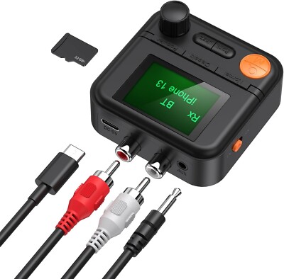 ORIA Bluetooth Empfänger, 2 in 1 Bluetooth 5.2 Wireless Audio Adapter mit 5 QA
