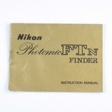 Nikon Photomic FTN Finder Instruction Manual - Vintage Booklet