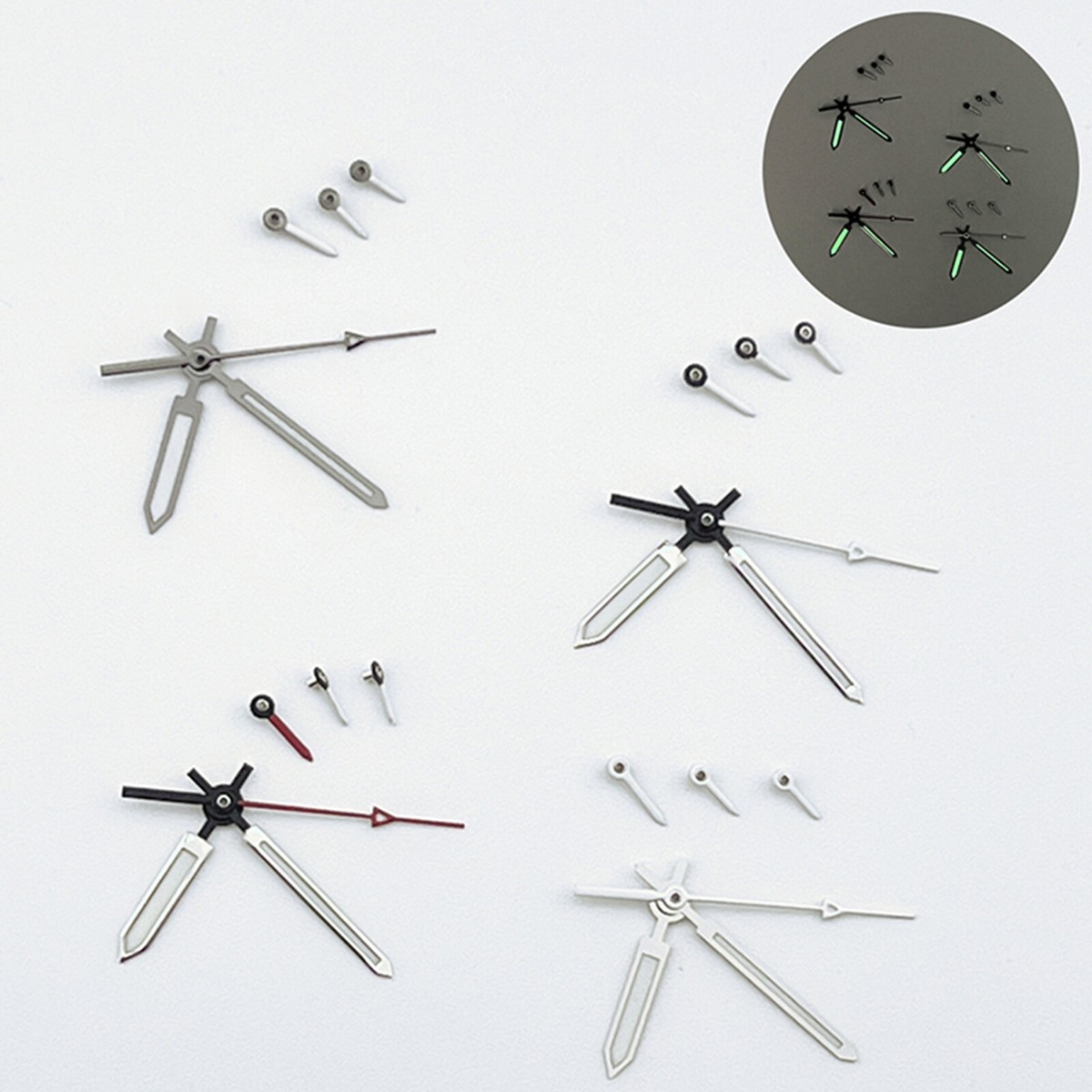 Green Luminous VK63 Hands Quartz Watch Hands Modified Parts For