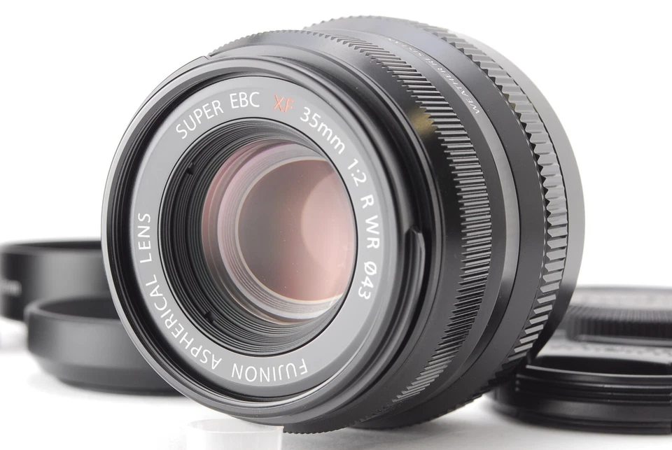 [COMO NUEVO] Lente asférica Fujifilm Fujinon XF35mm F/2 R WR plateada negra de JAPÓN Foto 3 de 4