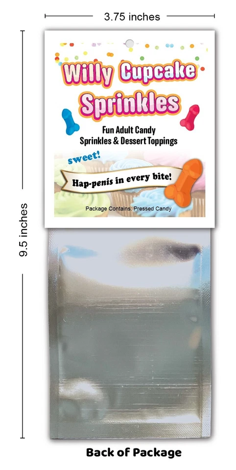 3 PK Willy Cupcake Sprinkles Dick Penis ADULT Cake Decoration Party Bachelorette - Image 4 of 4