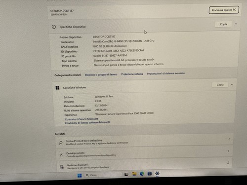 Fujitsu Esprimo P558 PC Aufbereitet CPU I5-8400 2.80GHZ SSD 480GB RAM 8GB - Bild 5 von 5