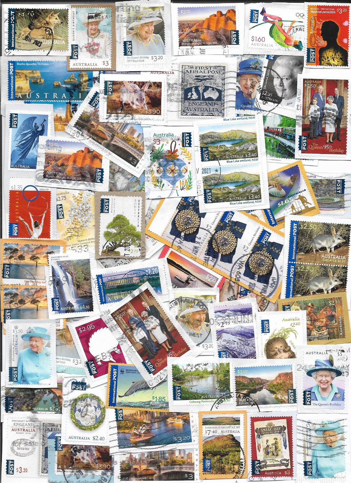 100 AUSTRALIAN INTERNATIONAL POST STAMPS KILOWARE ON PAPER eBay