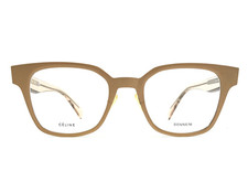 Celine Eyeglasses Frames CL41456 DDB Satin Gold Square Full Rim 48-20-150
