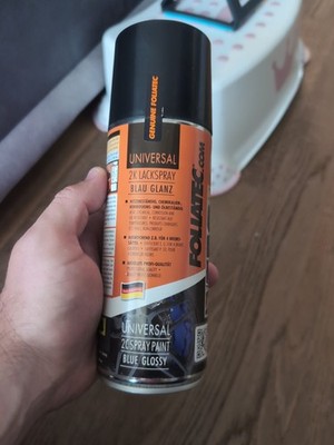 Foliatec Blue Glossy 2K Lackspray. 400ml Autolack Auto Lack