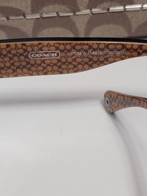 Coach Posey S467 Oval Tortoise Sunglasses Gradient Brown  display picture 3