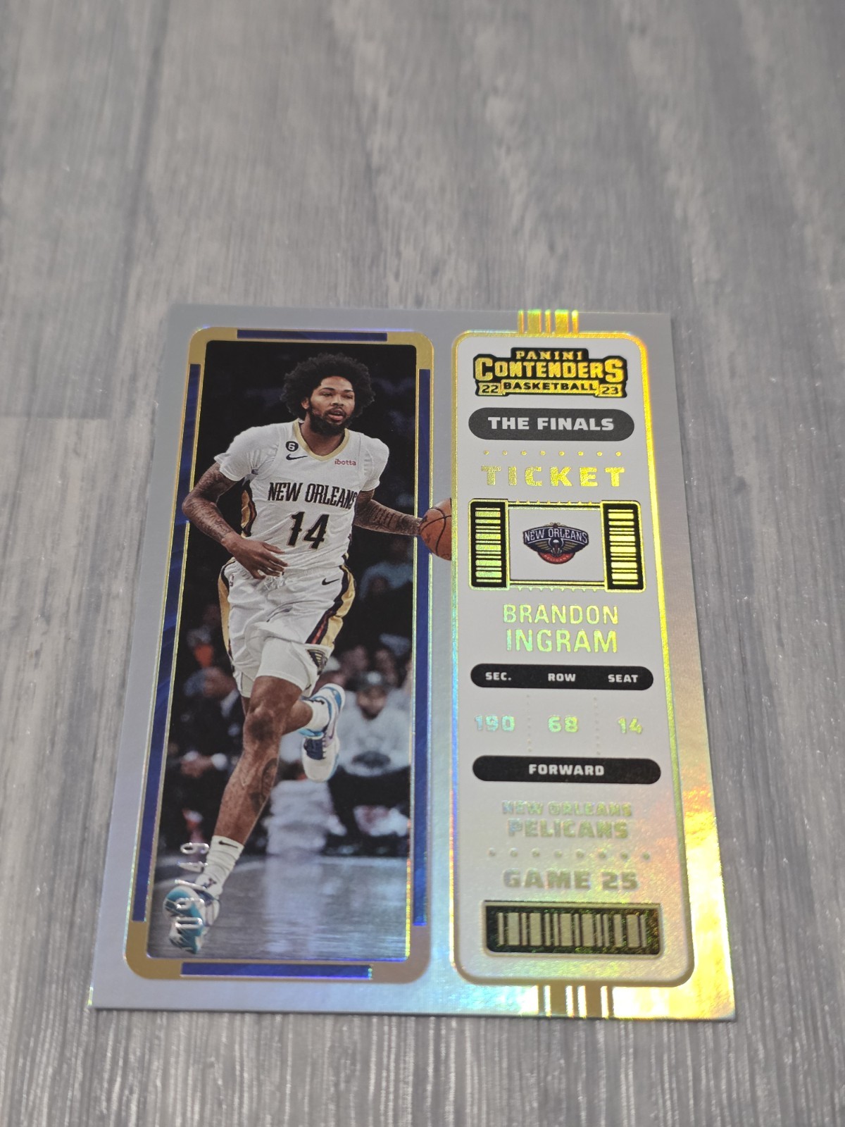 2022-23 Contenders Brandon Ingram The Finals Ticket Serial #9/49 - E454