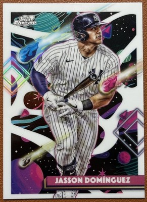 2025 Topps Cosmic Chrome Jasson Dominguez White Holo Refractor #133 Yankees