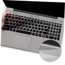 2 Pack Keyboard Cover for Lenovo Yoga 7i 15.6 16, IdeaPad 3 3i 15.6 Black Clear