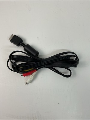 Sony PS1 And PS2 OEM AV Audio TV Video Black Cable Connector Cord