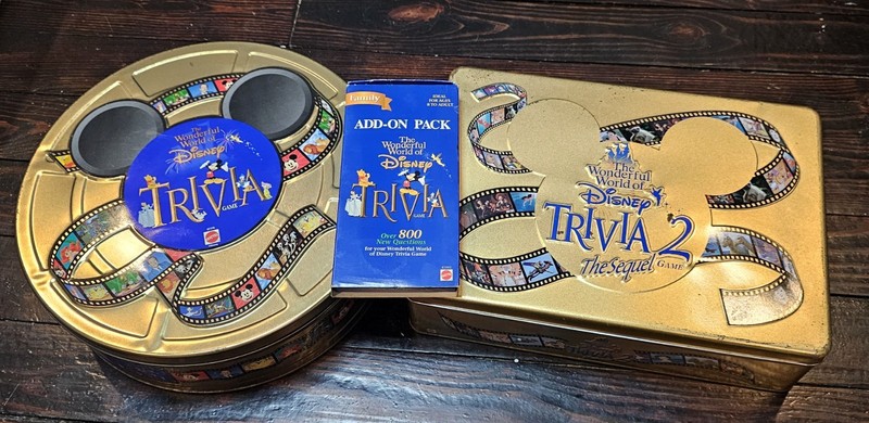 Mattel Wonderful World Of Disney Trivia Game Lot With Add On Pack Mickey Mouse