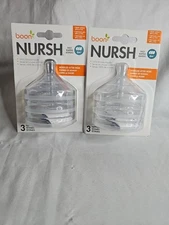 Boon Nursh Stage 6 Baby Bottle Nipples Fast Flow 3 Count Dishwasher Safe